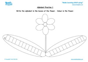 Worksheets for kids - alpahbet-practise-1